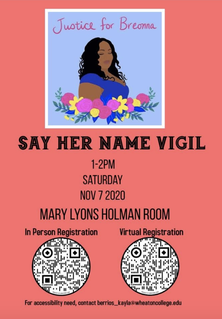 Poster for Say Her Name Vigil