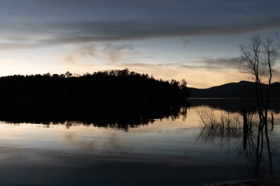 Lake Champlain, VT, when darkness fell during the eclipse.
